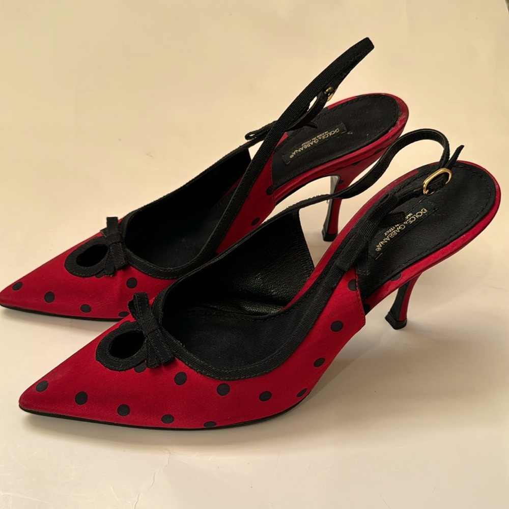 Dolce. & Gabbana Polka Dot Slingbacks
